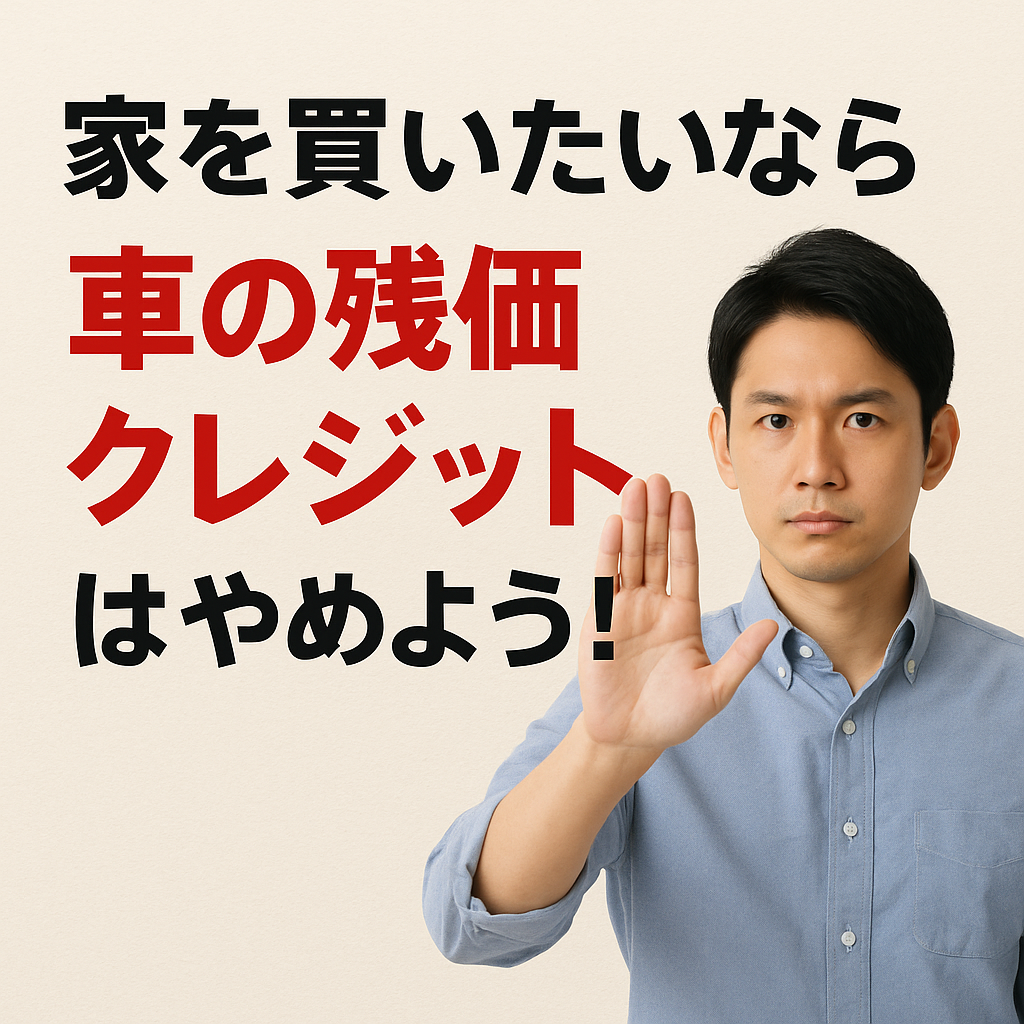 家を買いたいなら車の残価クレジットはやめよう！