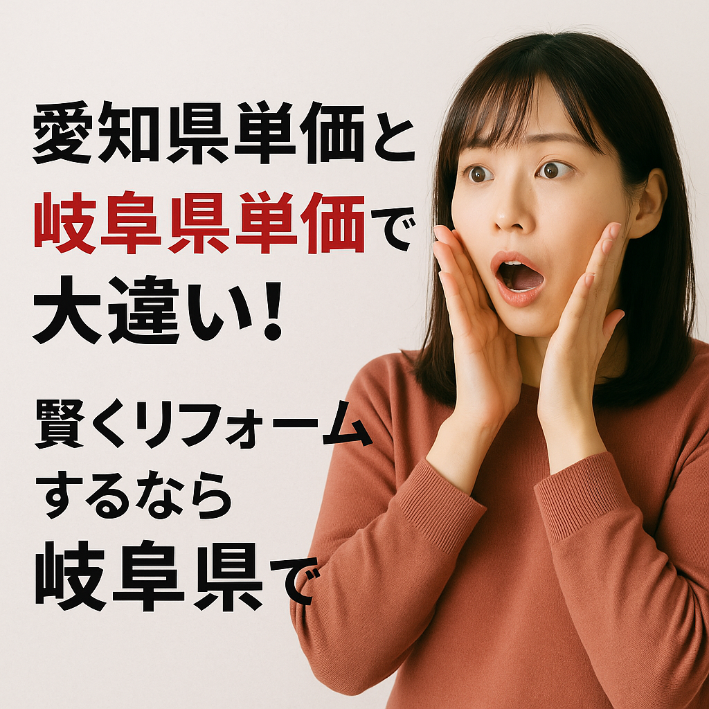 愛知県単価岐阜県単価では大違い賢くリフォームするなら岐阜県の業者を