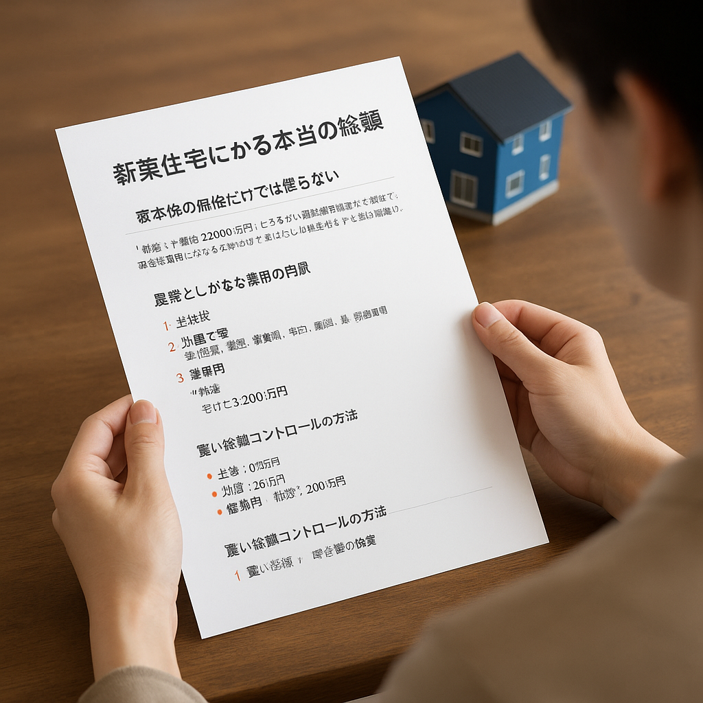 「新築住宅にかかる本当の総額」