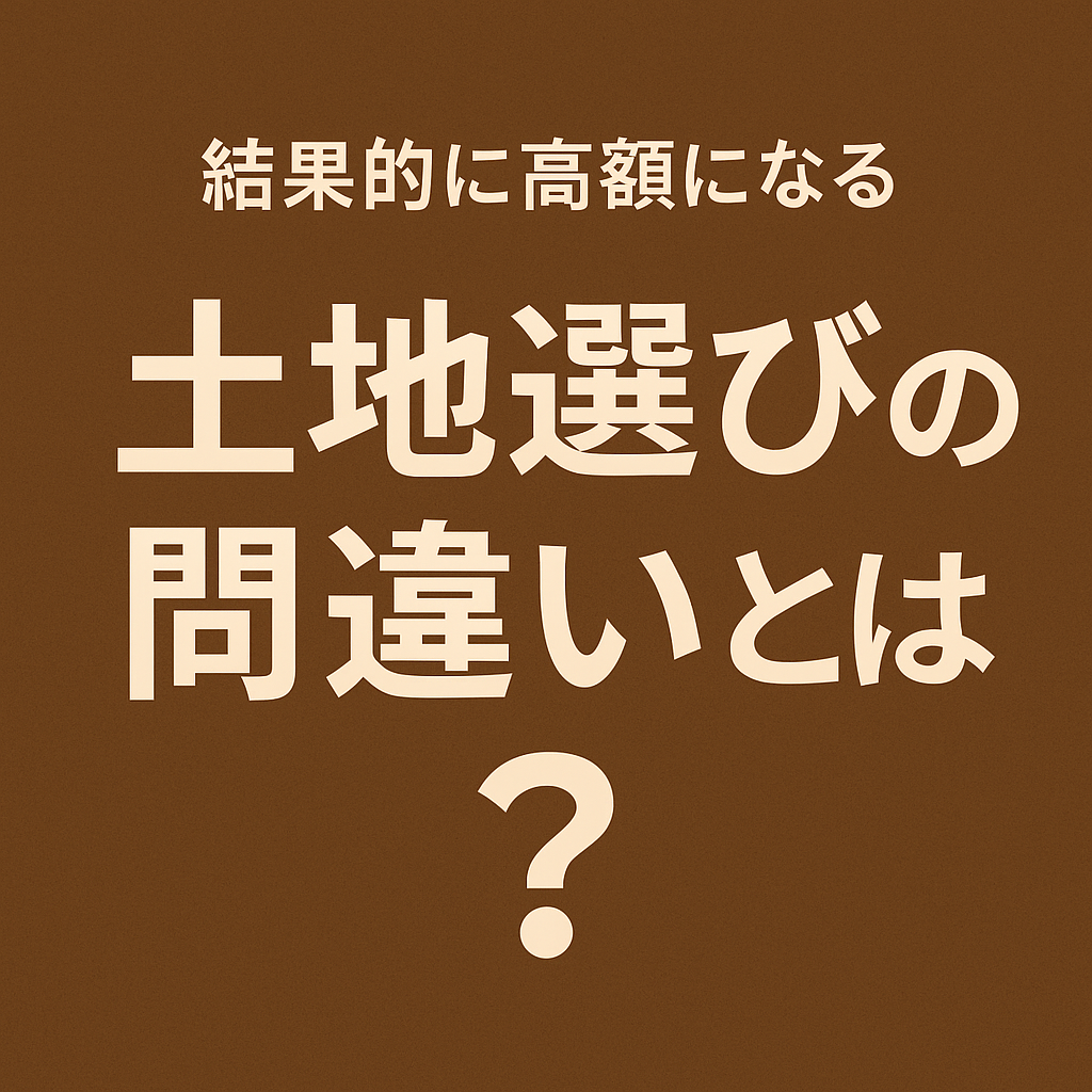 結果的に高額に土地選びの落とし穴