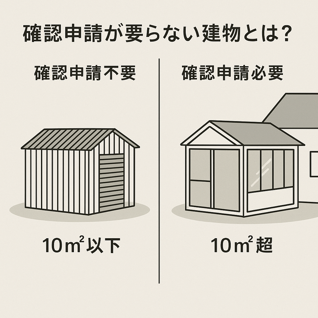 確認申請の要らない建物とは？