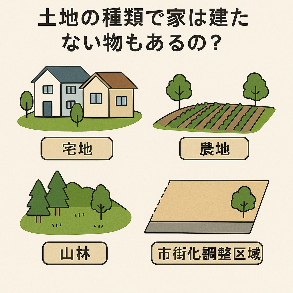 建築できる？出来ない？土地の種類とは？