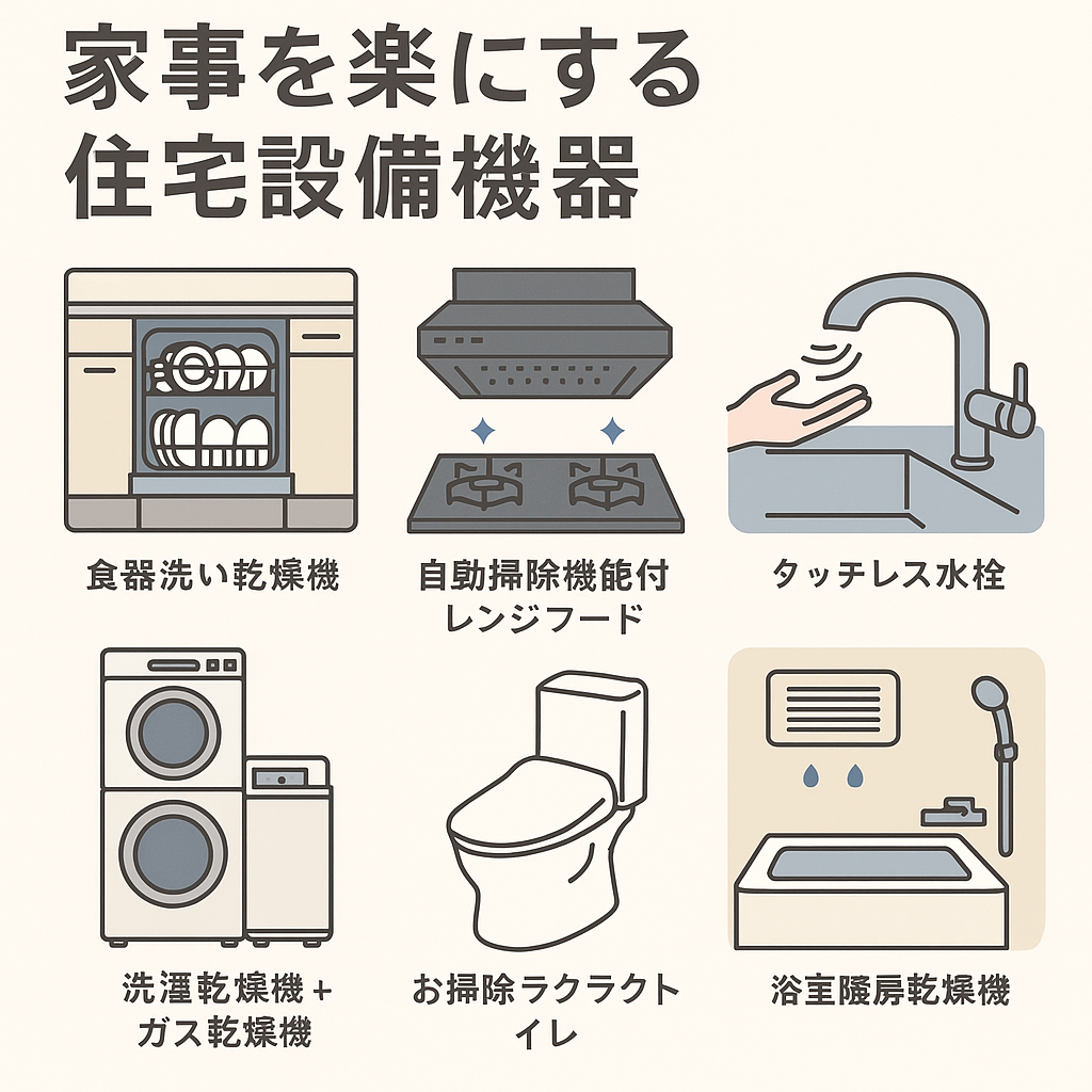 家事を楽にする住宅設備機器