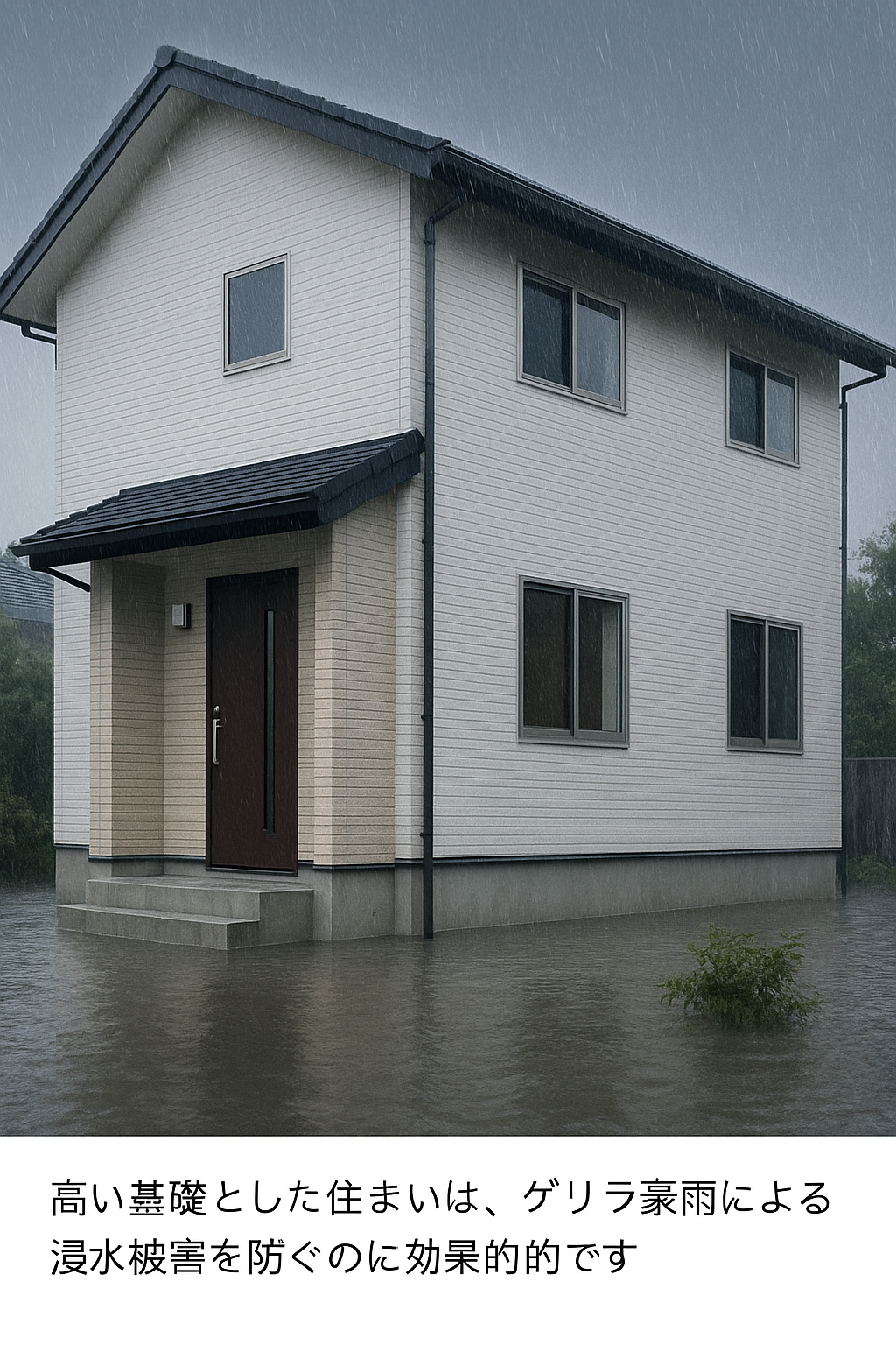 ゲリラ豪雨に備えた家