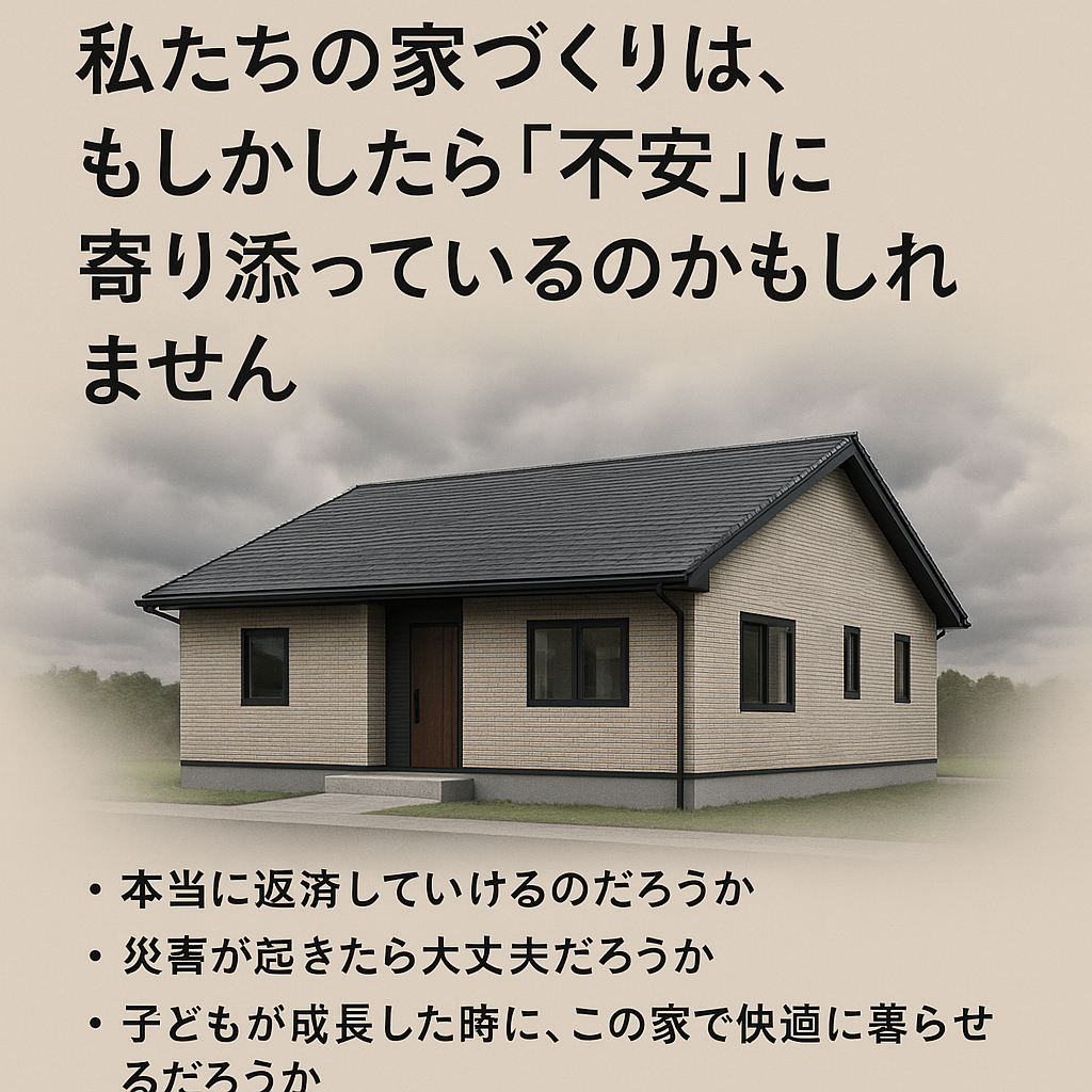 私たちの家づくりは、もしかしたら「不安」に寄り添っているのかもしれません