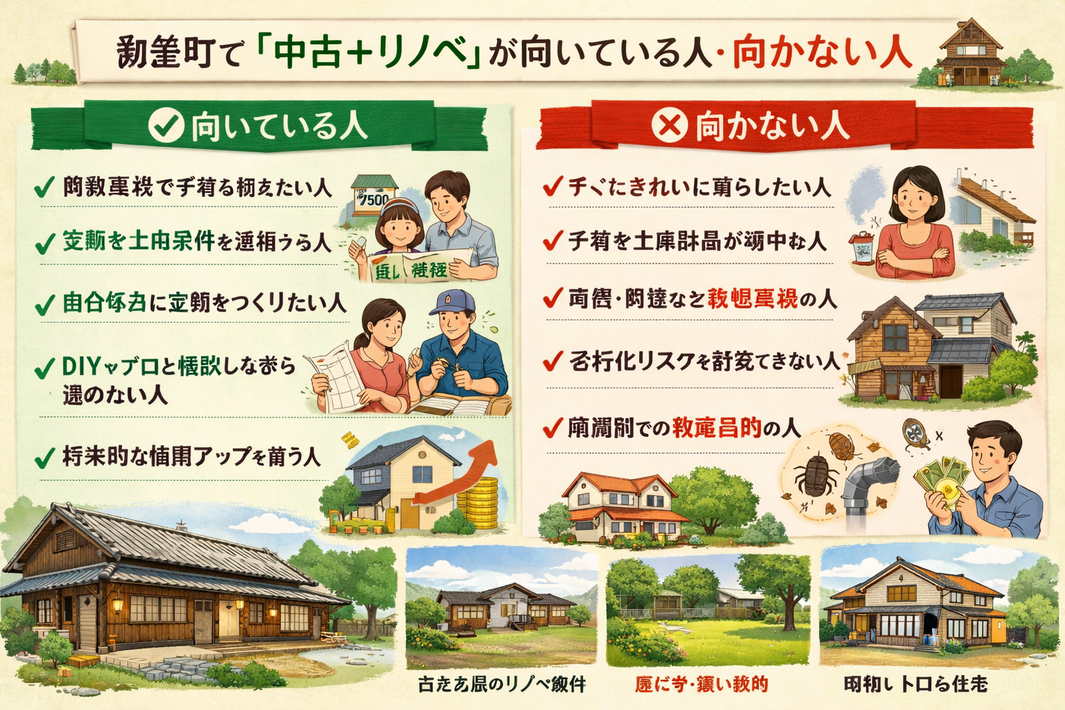 御嵩町で中古＋リノベが向いている人・向かない人