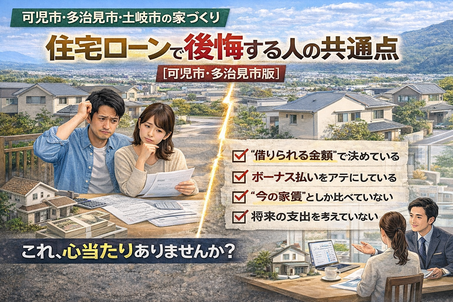 住宅ローンで後悔する人の共通点（可児・多治見）