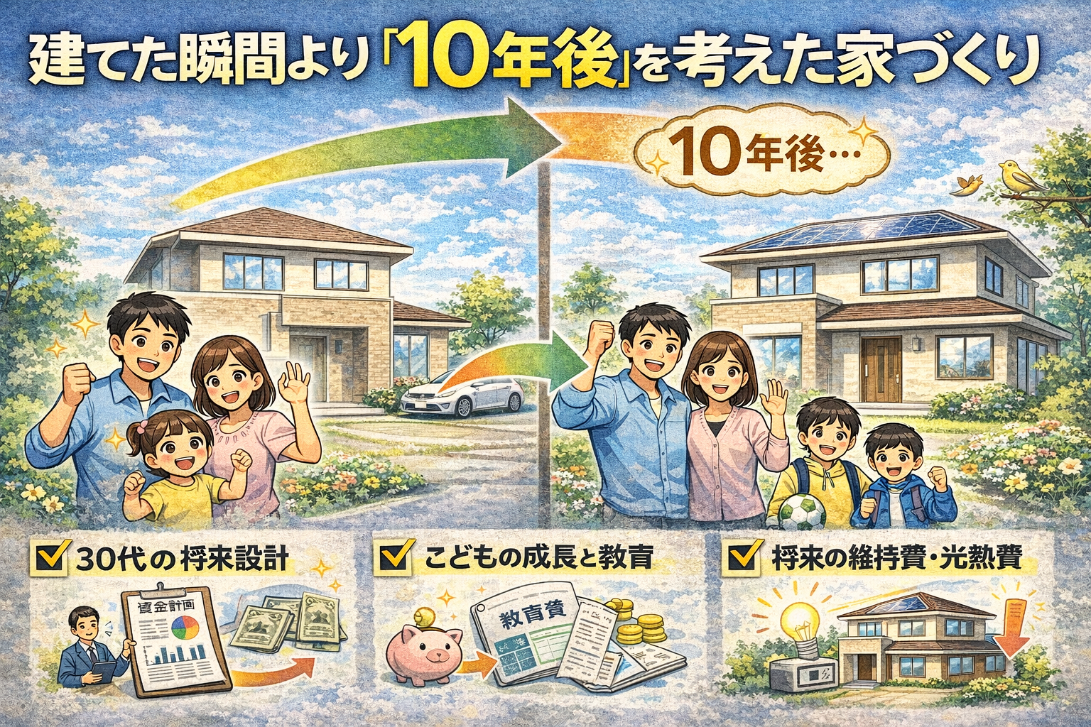 建てた瞬間より「10年後」を考えた家づくり