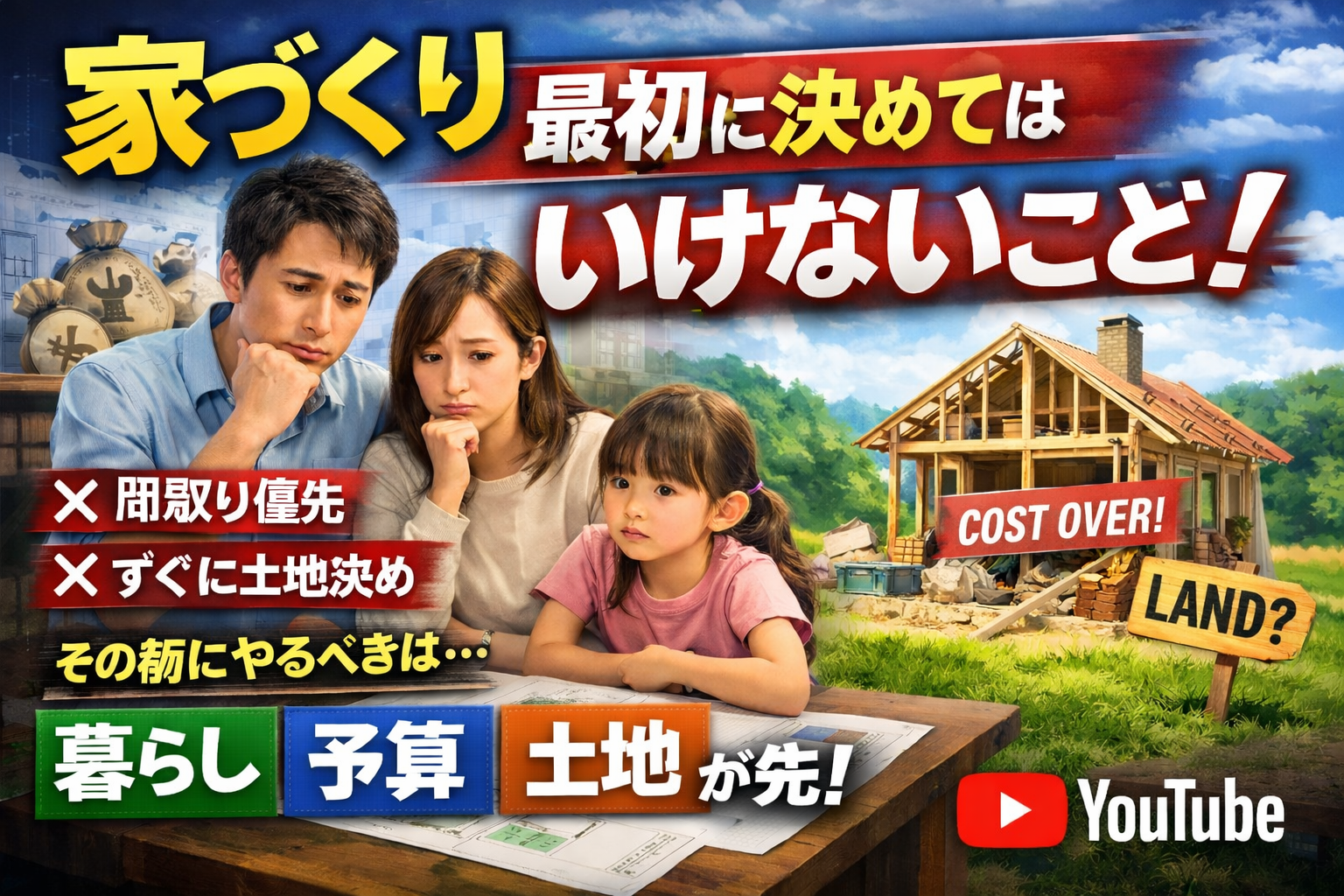 youtube最新動画情報家造り最初に決めてはダメな事い えとち相談所