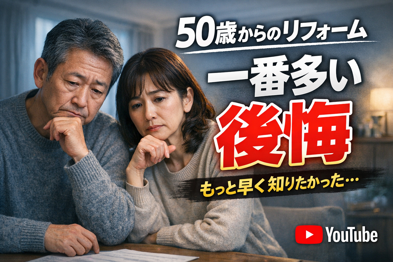 【50歳からのリフォーム】 後悔する人が一番多い理由 ―「もっと早く知っていれば…」と言われる3つの失敗―