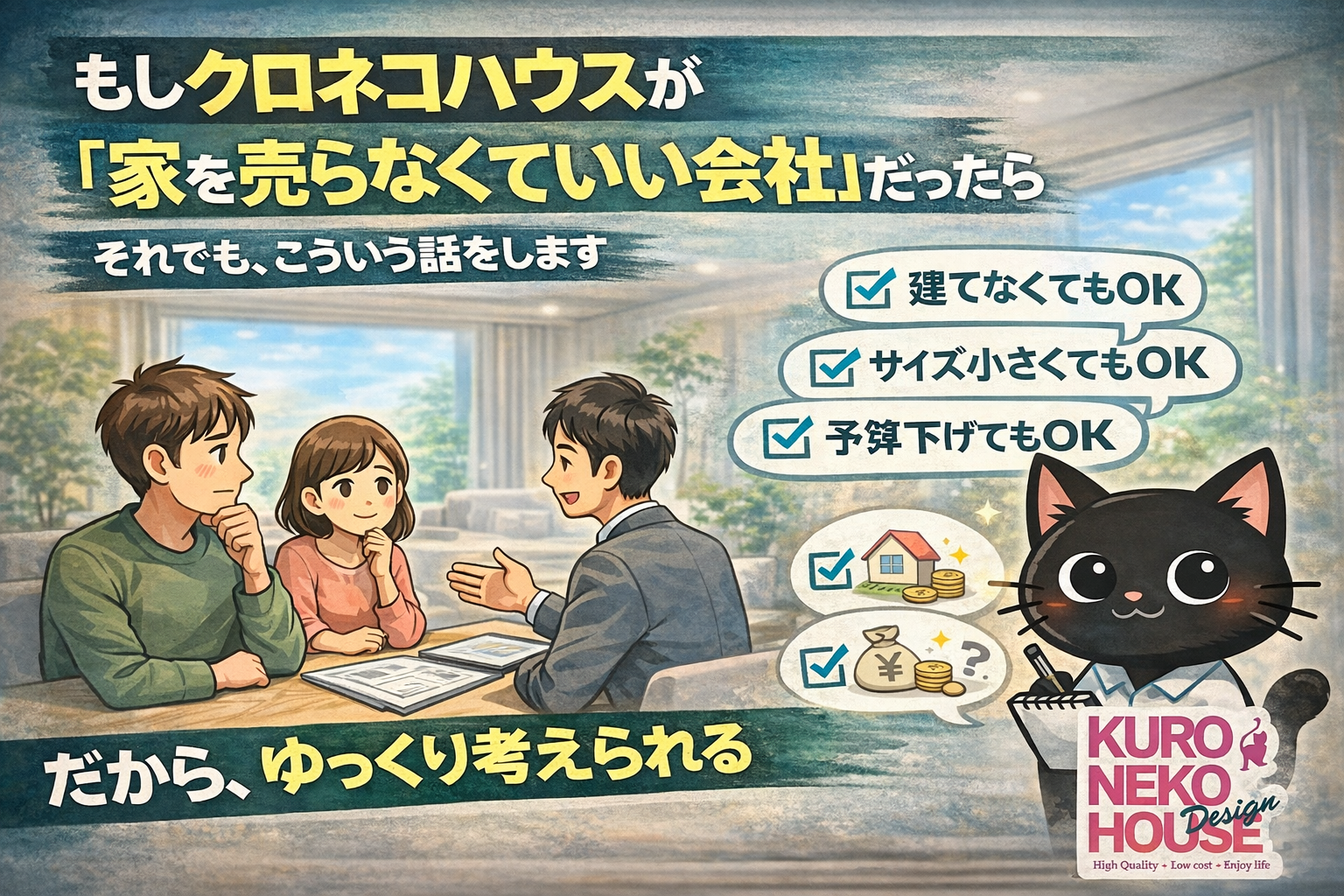 もしクロネコハウスが「家を売らなくていい会社」だったら ― それでも、こういう話をします ―