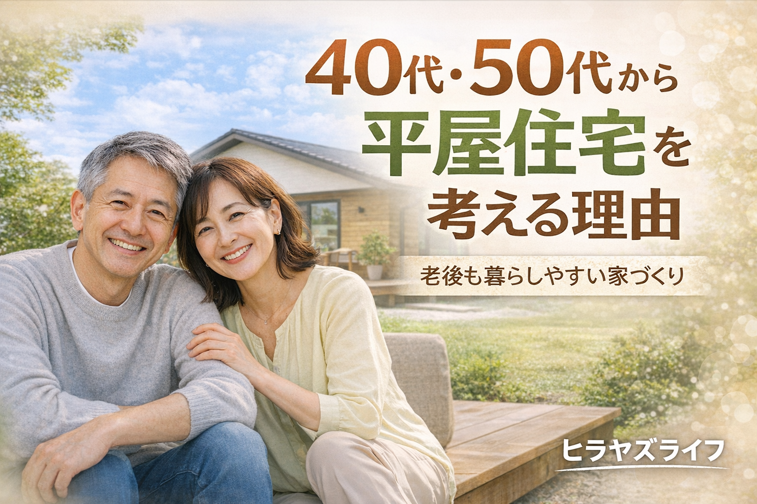 【40代・50代からの平屋住宅】ヒラヤズライフが「老後まで」を考える理由