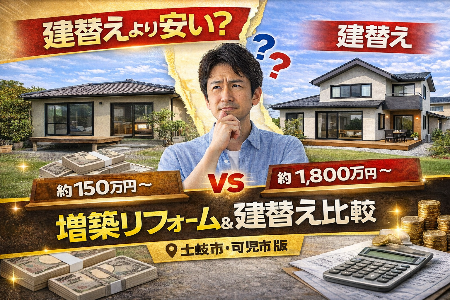 建替えより安い？増築リフォームの費用目安と考え方｜土岐市・可児市版