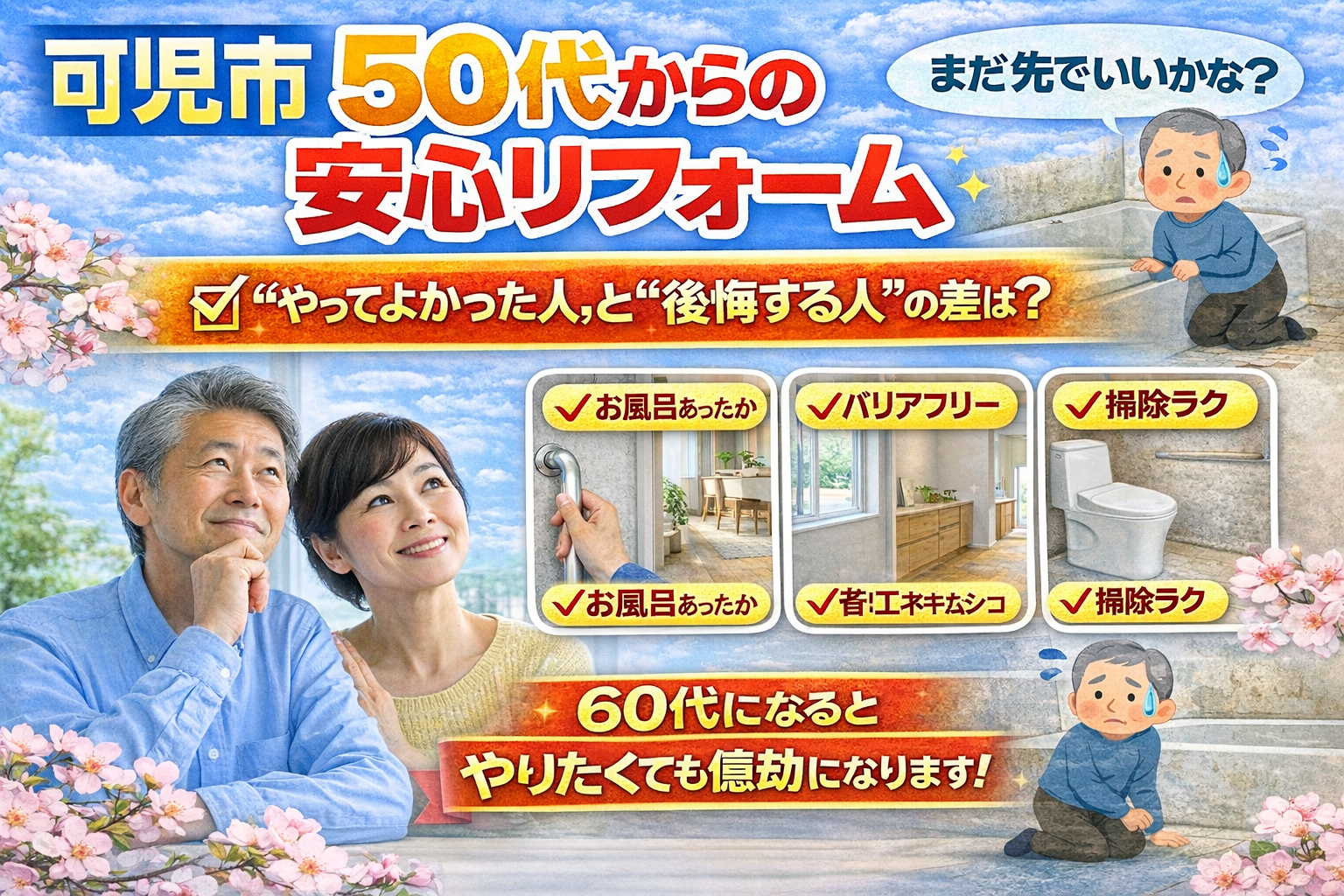 【可児市】50代から考えるリフォーム。今やる人・後悔する人の違い