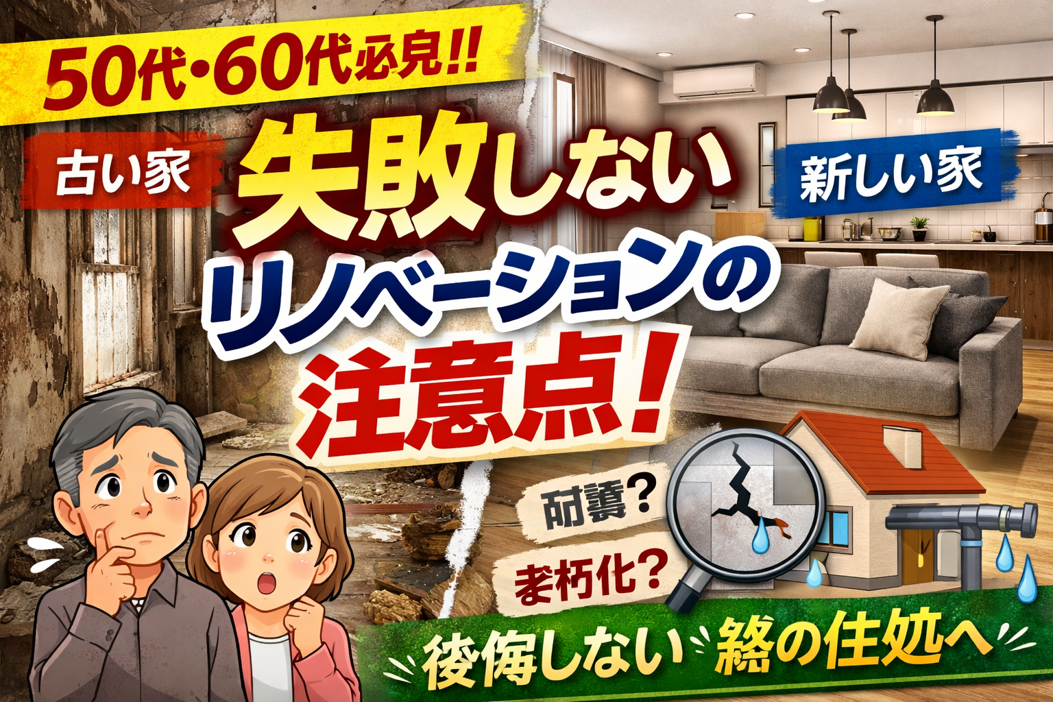 人気のリノベーションの注意点とは