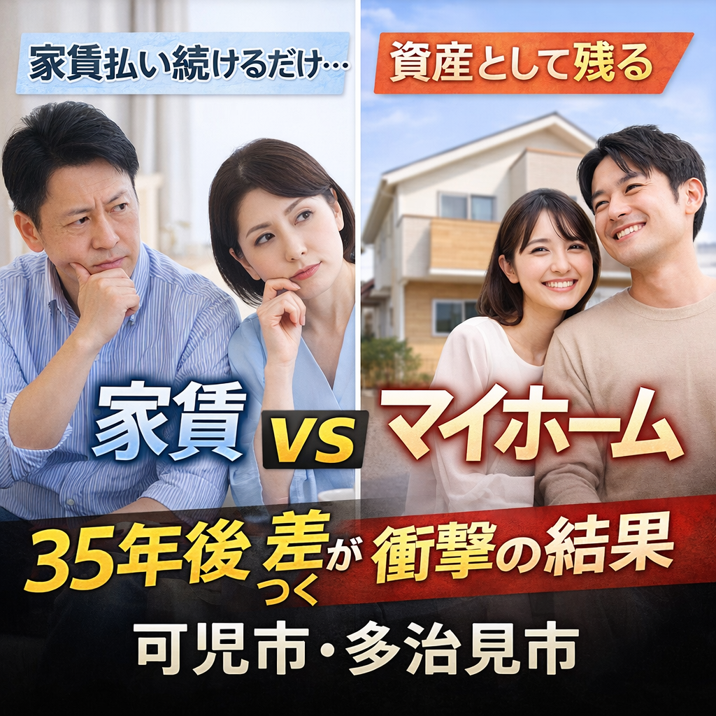 家賃 vs マイホーム｜35年後に差がつく衝撃の結果｜可児市・多治見市の家づくり
