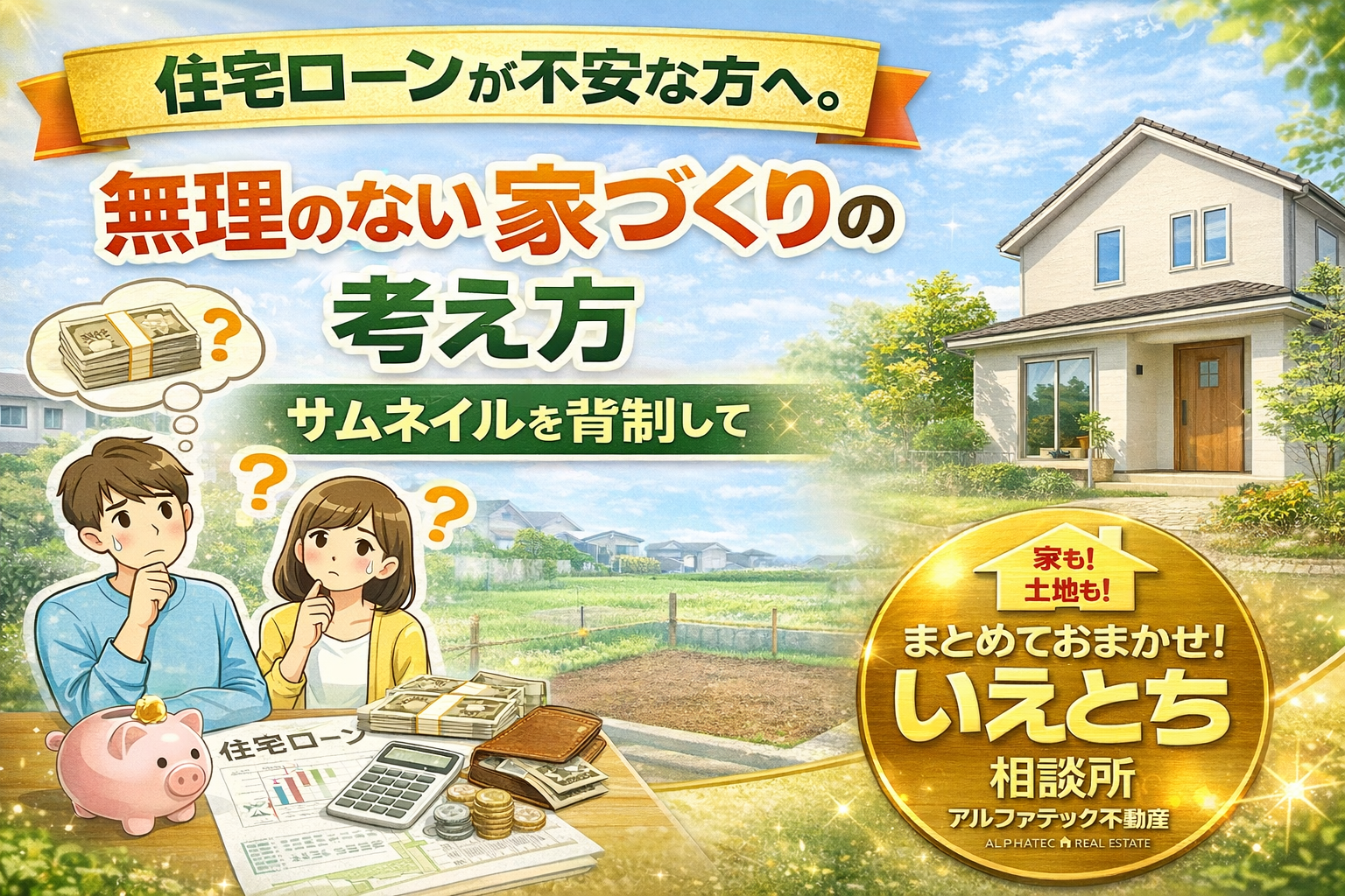 ③ 住宅ローンが不安な方へ。無理のない家づくりの考え方