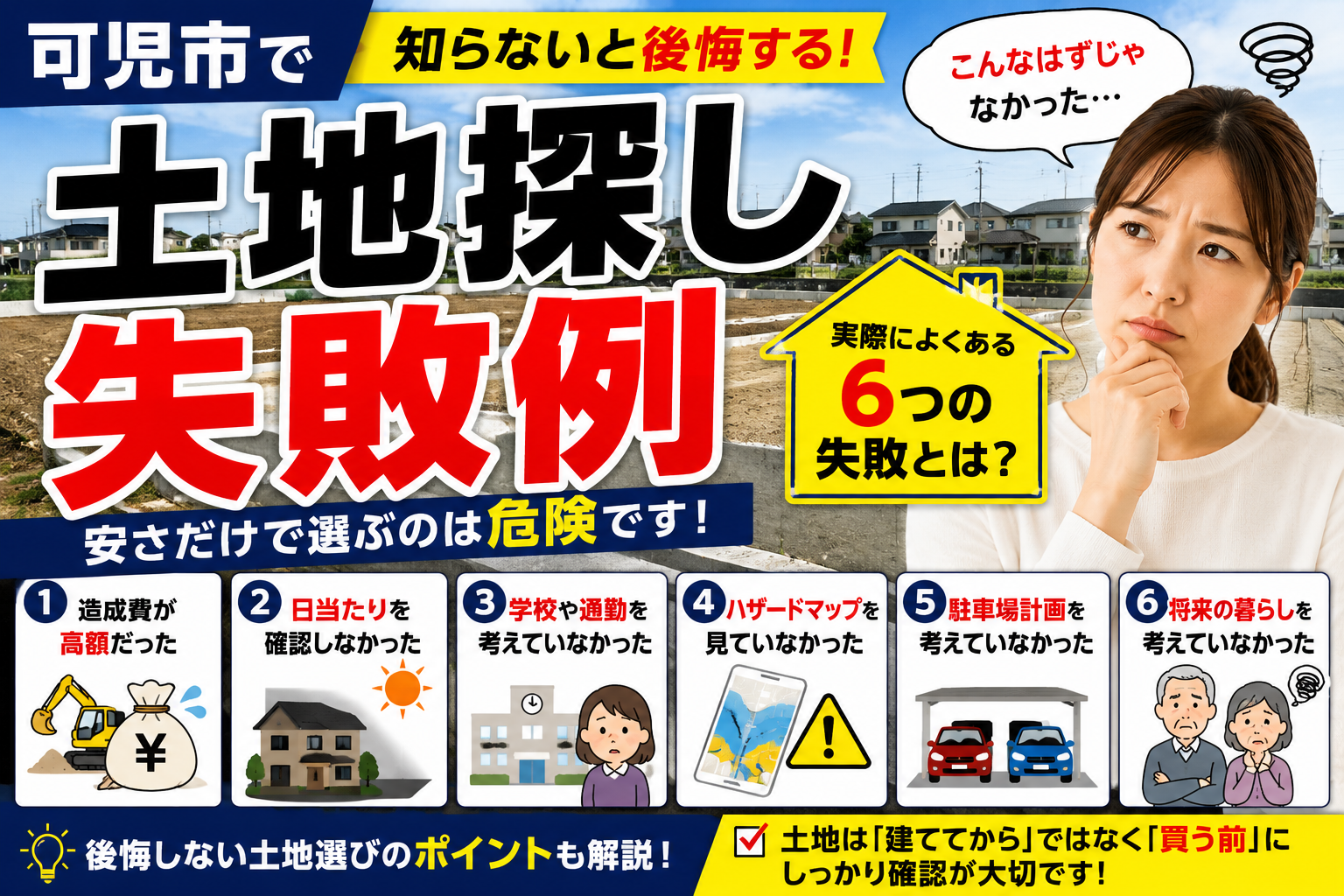 可児市で土地探し失敗例