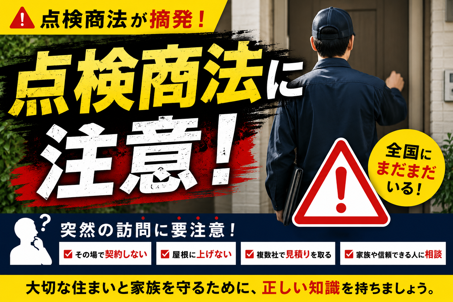 警告！点検商法は他人ごとではありません！