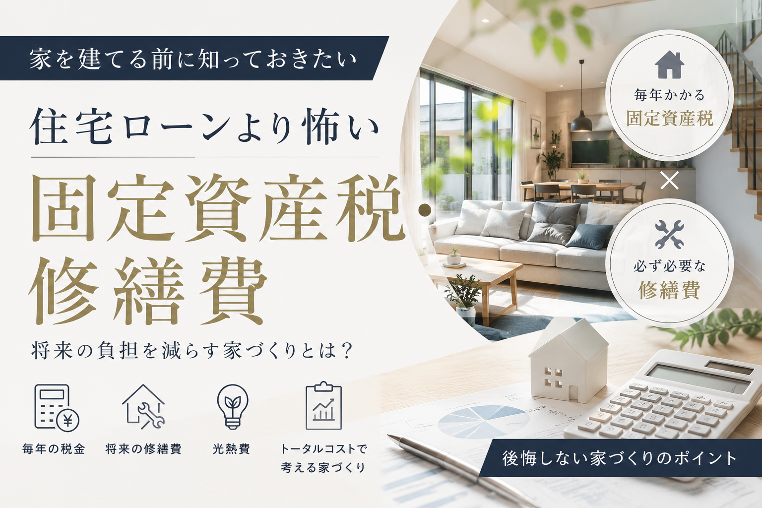 住宅ローンより怖い『固定資産税・修繕費』