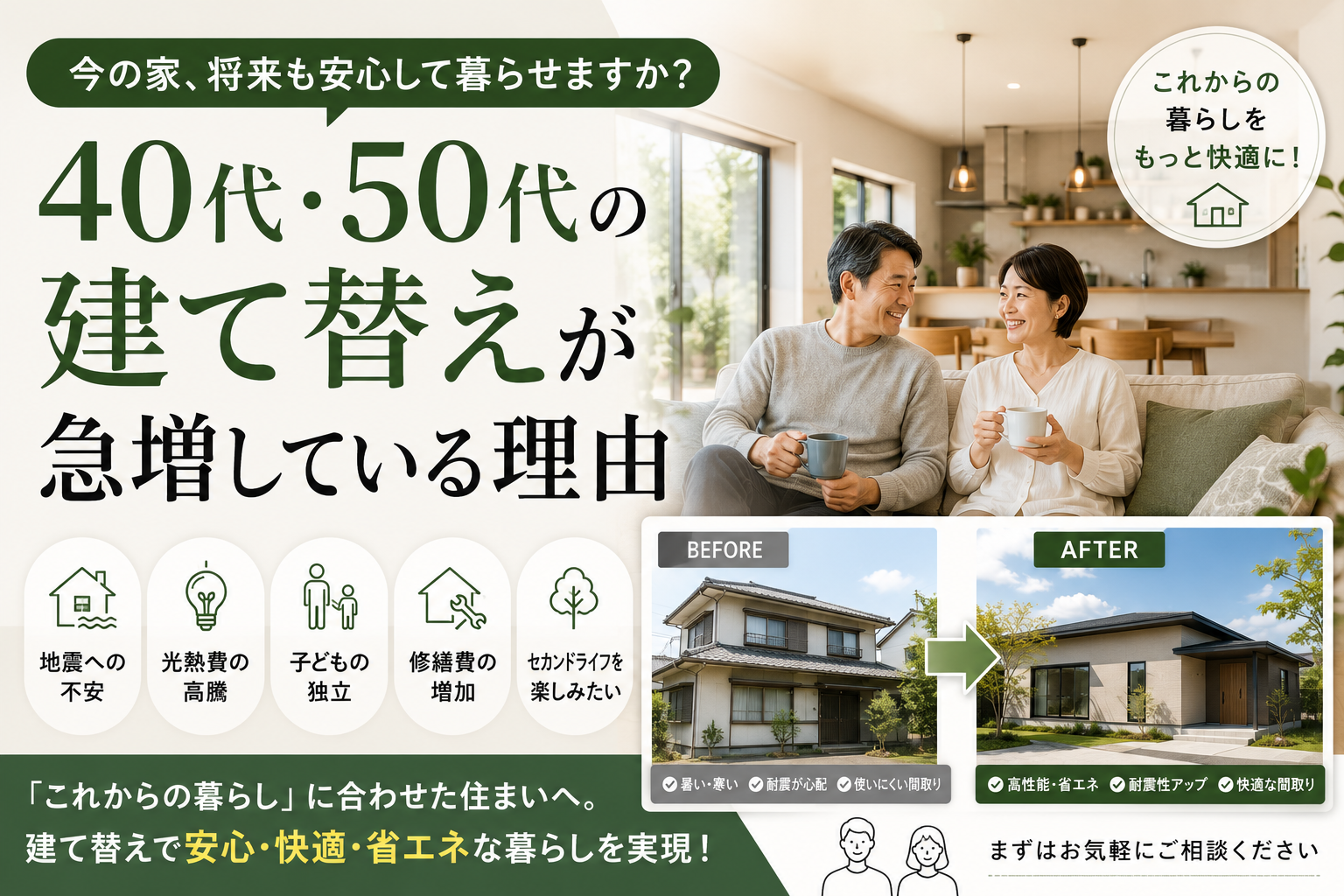 「40代・50代の建て替えが急増している理由」