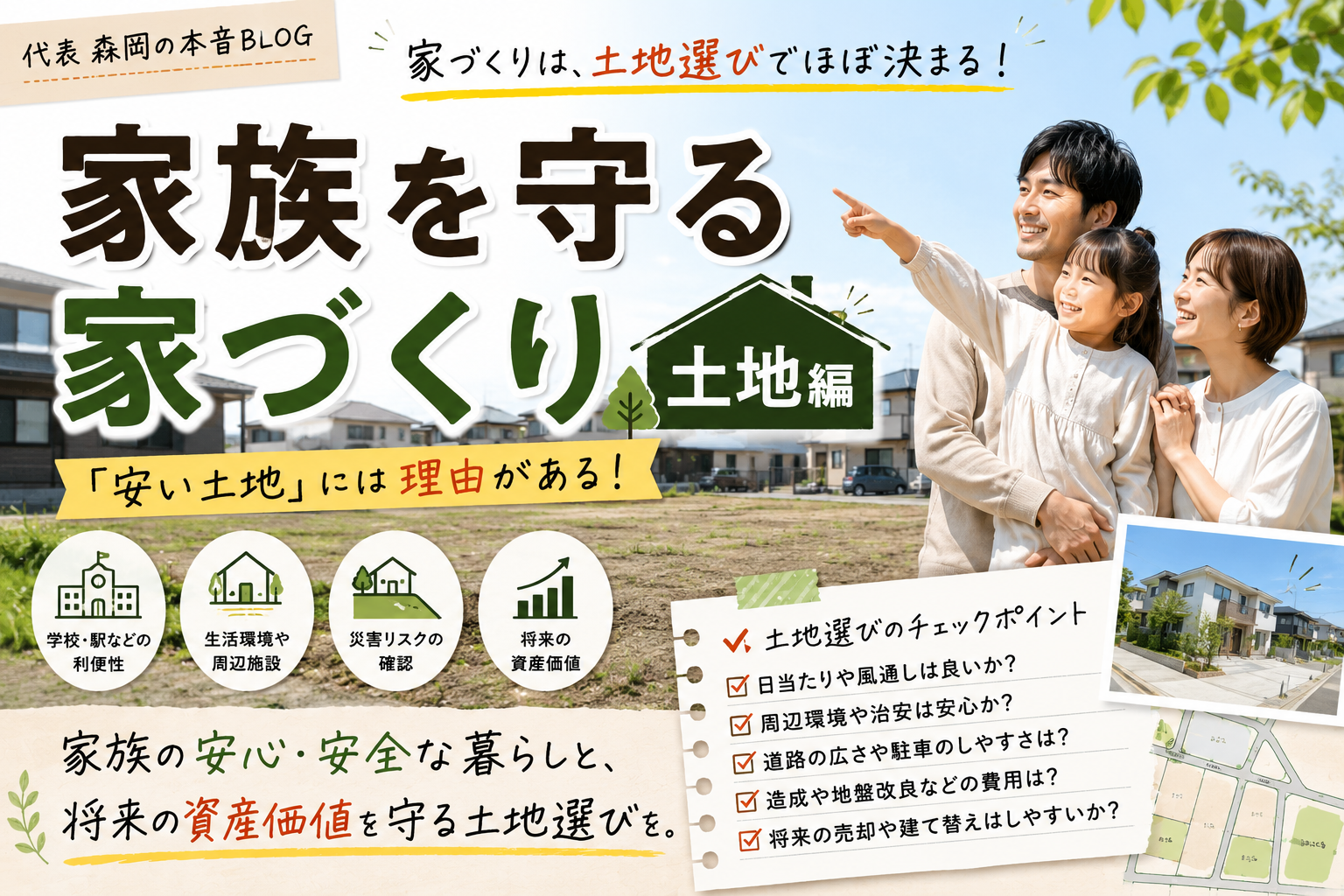 家族を守る家づくり【土地編】
