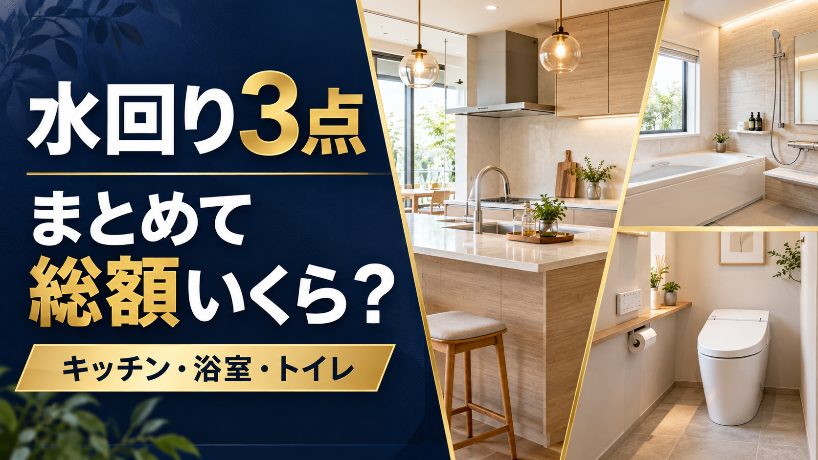 キッチン・浴室・トイレをまとめて交換すると総額はいくら？岐阜県の費用相場を解説