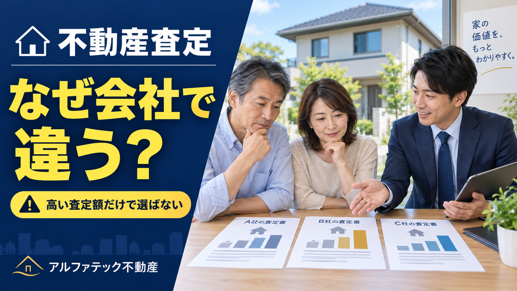不動産査定が会社によって違うのはなぜ？高い査定額だけで選ぶ危険性