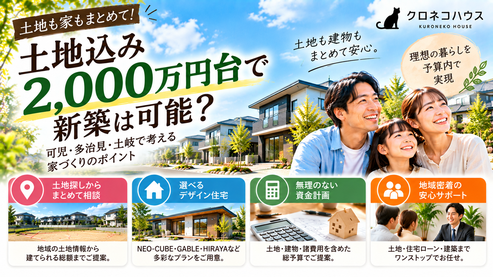 土地込み2,000万円台で新築は可能？可児・多治見・土岐で考える家づくり
