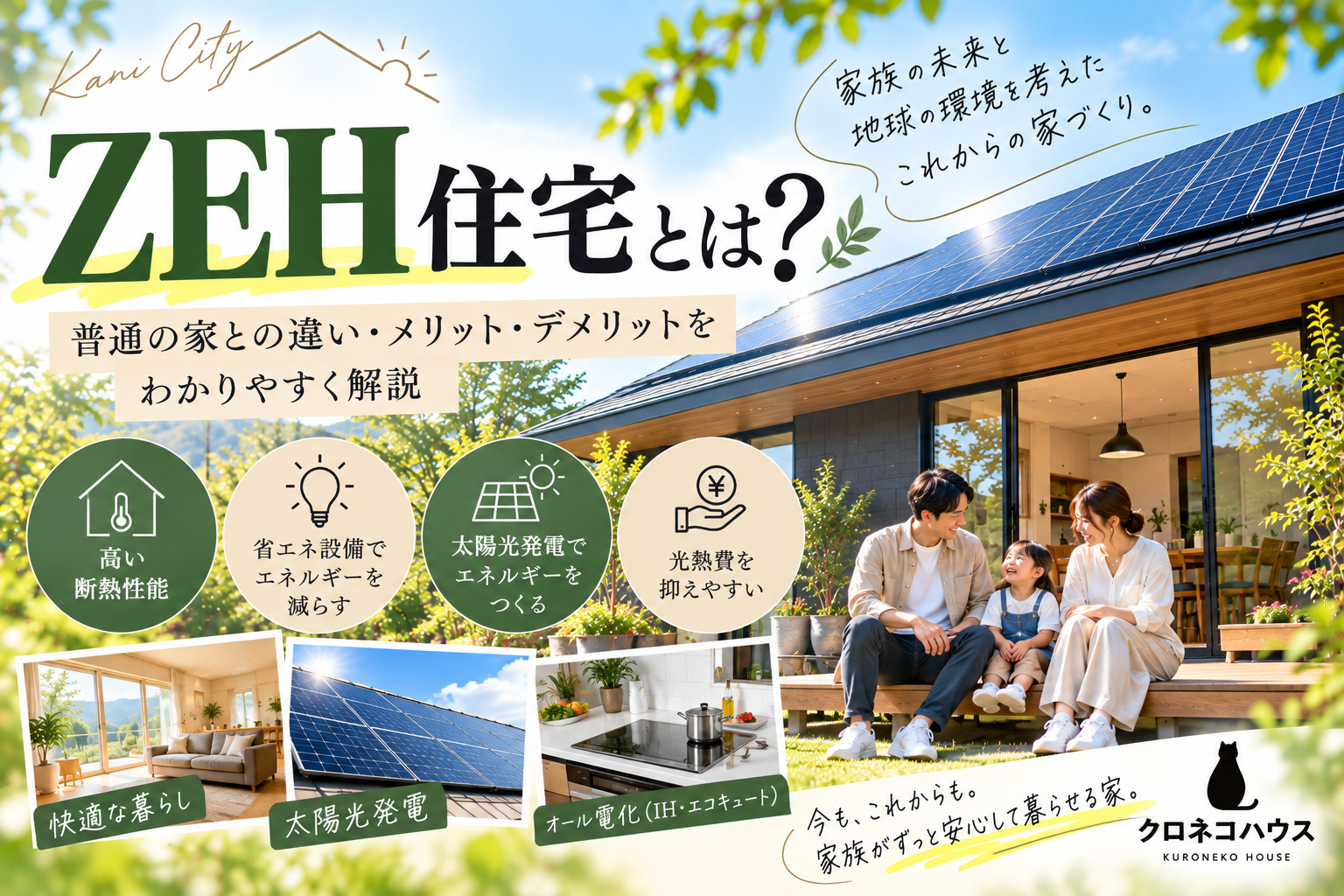 ZEH住宅とは？  普通の家との違い・メリット・太陽光・電気代をわかりやすく解説