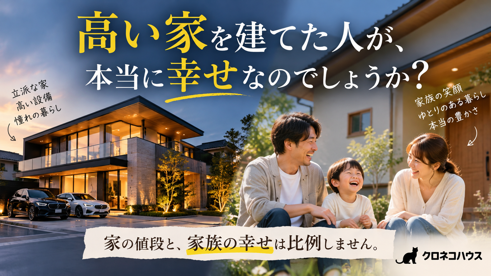高い家を建てた人が、本当に幸せなのでしょうか？