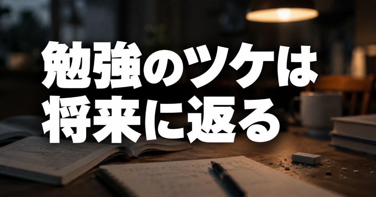 中学生が勉強しないと将来どうなる?|ツケはブーメランのように返ってくる