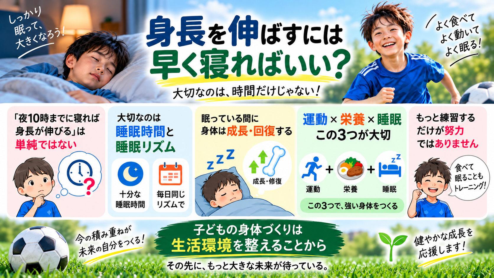 ● 身長を伸ばしたいなら「何時に寝るか」より大切なこと