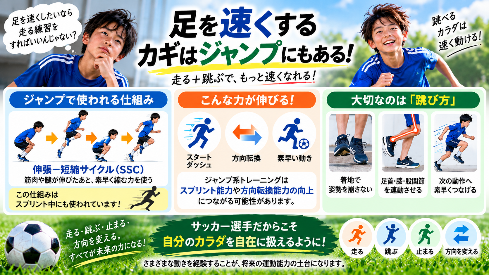 ●ジャンプトレーニングで足は速くなる?