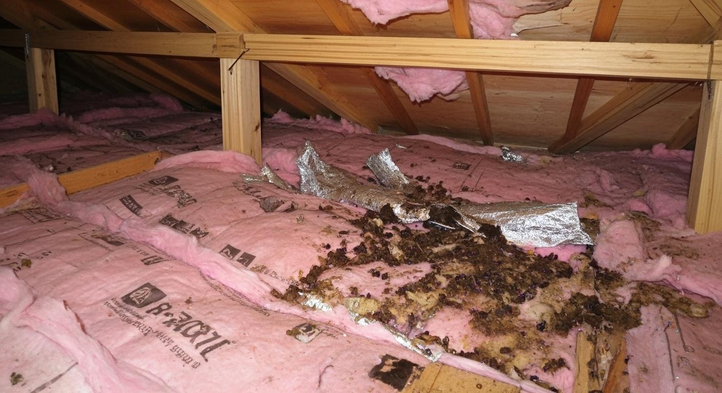 ハクビシン糞害清掃前