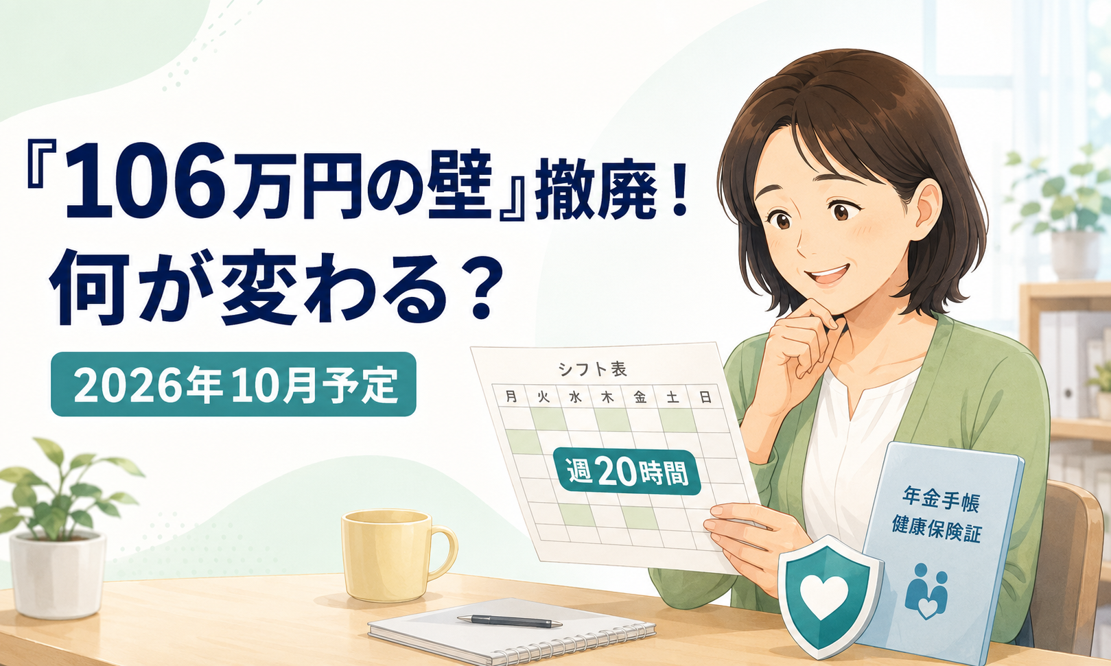 「106万円の壁」撤廃！何が変わる？（2026年10月予定）