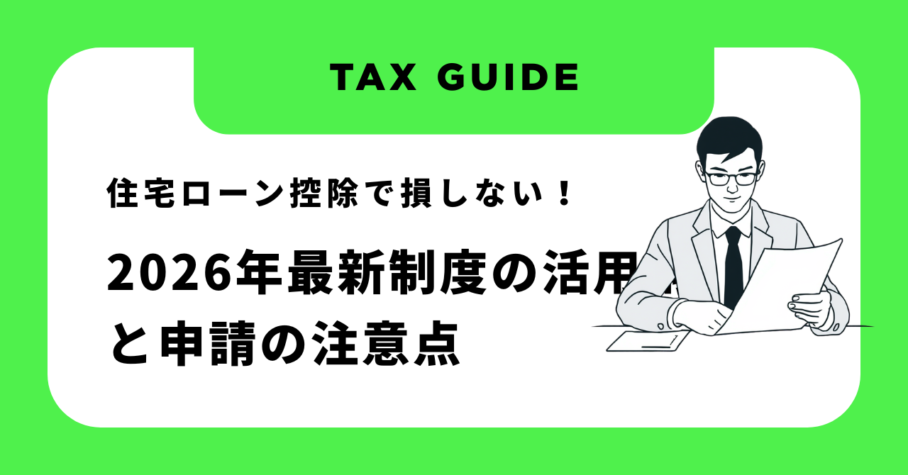住宅ローン控除で損しない！2026年最新制度の活用術と申請の注意点
