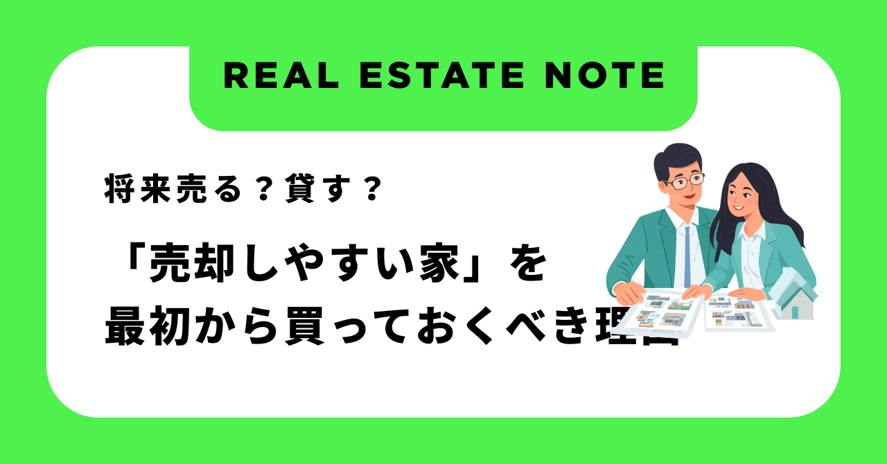 将来売る？貸す？「売却しやすい家」を最初から買っておくべき理由