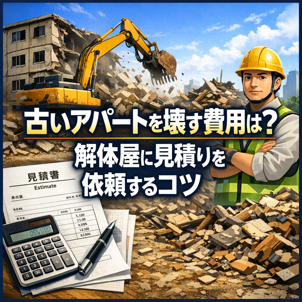 古いアパートを壊す費用は？解体屋に見積りを依頼するコツ