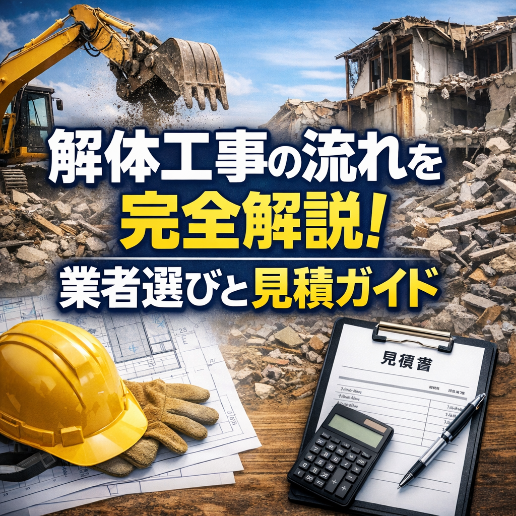 解体工事の流れを完全解説！業者選びと見積ガイド