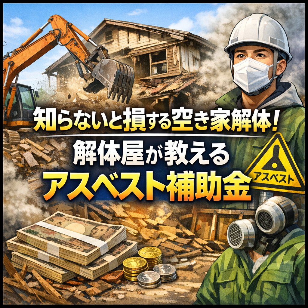 知らないと損する空き家解体！解体屋が教えるアスベスト補助金