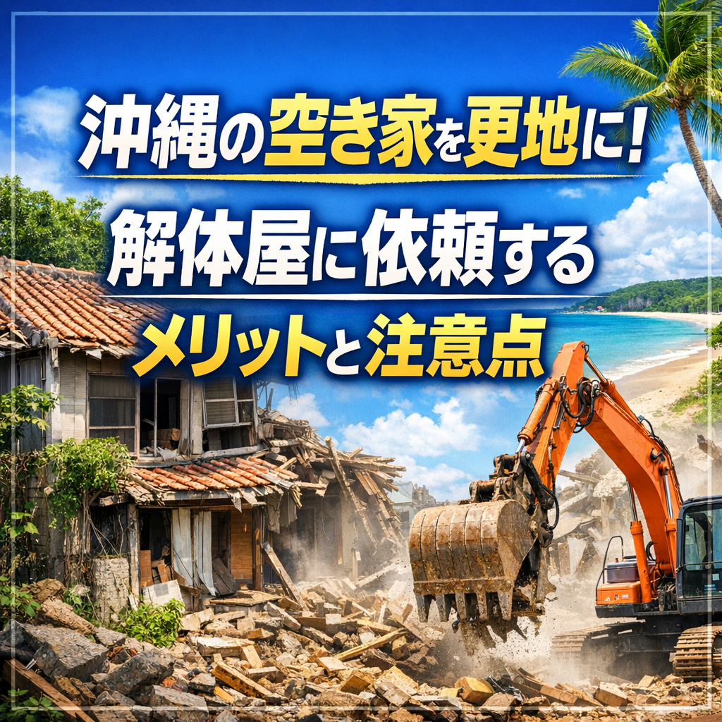 沖縄の空き家を更地に！解体屋に依頼するメリットと注意点