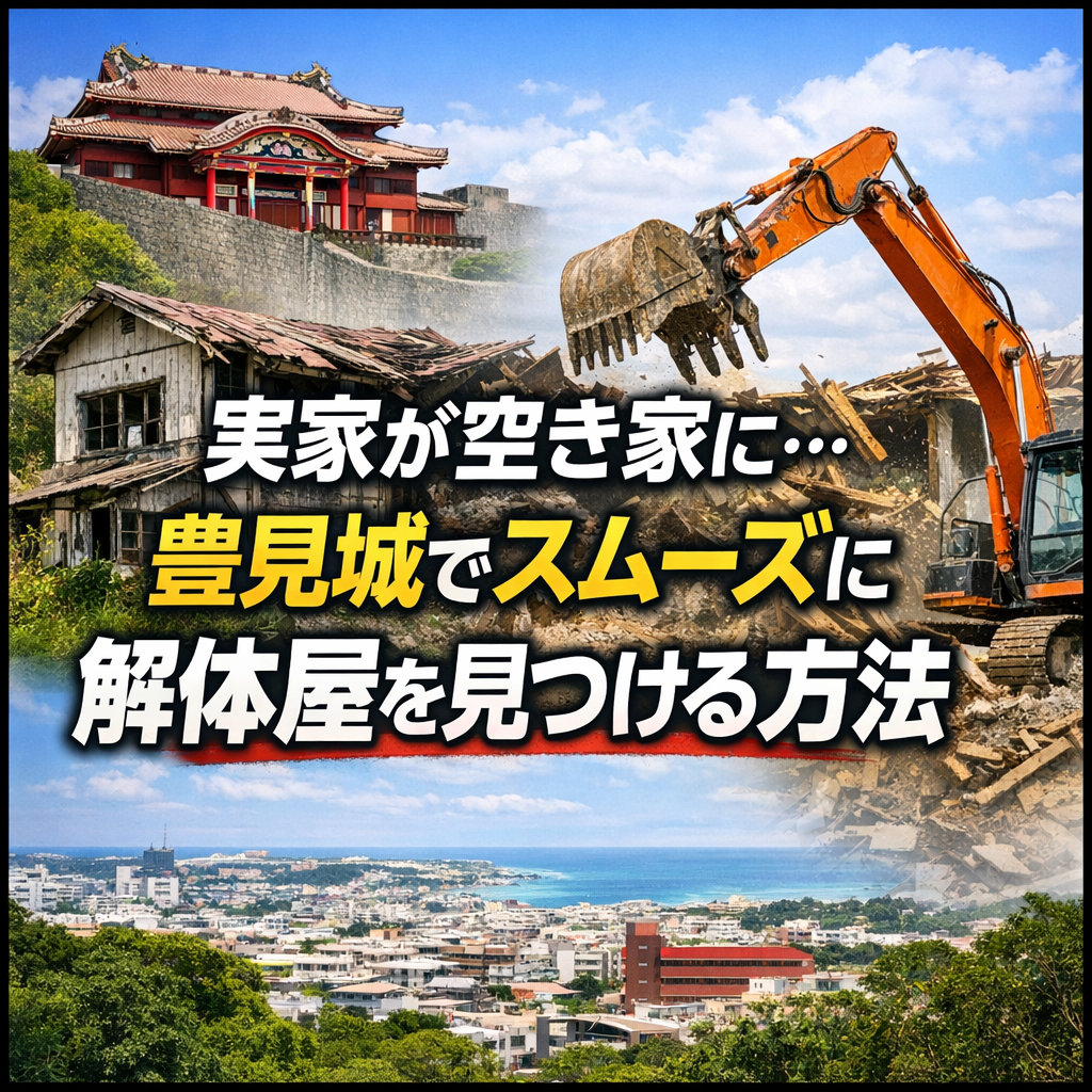 実家が空き家に…豊見城でスムーズに解体屋を見つける方法