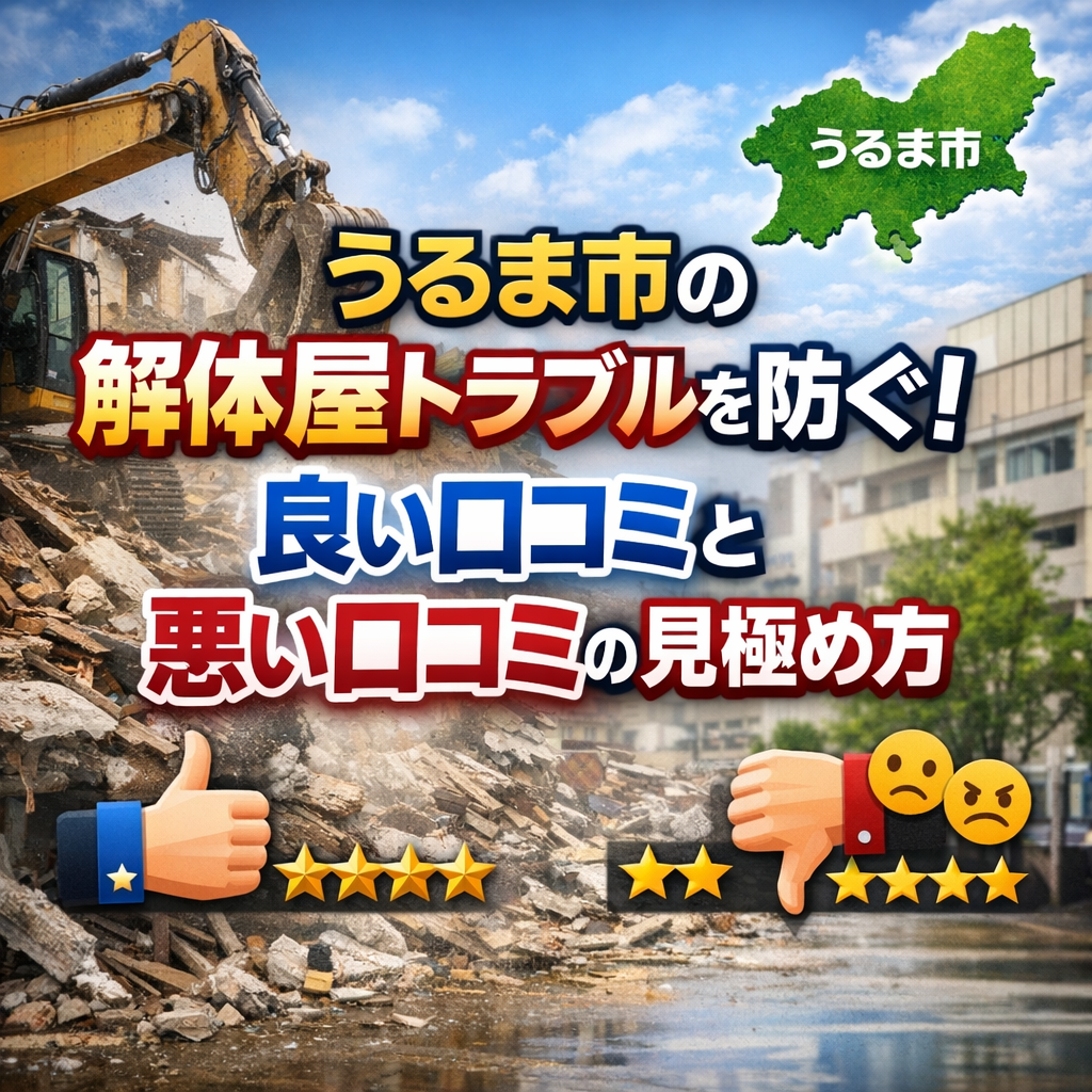 うるま市の解体屋トラブルを防ぐ！良い口コミと悪い口コミの見極め方