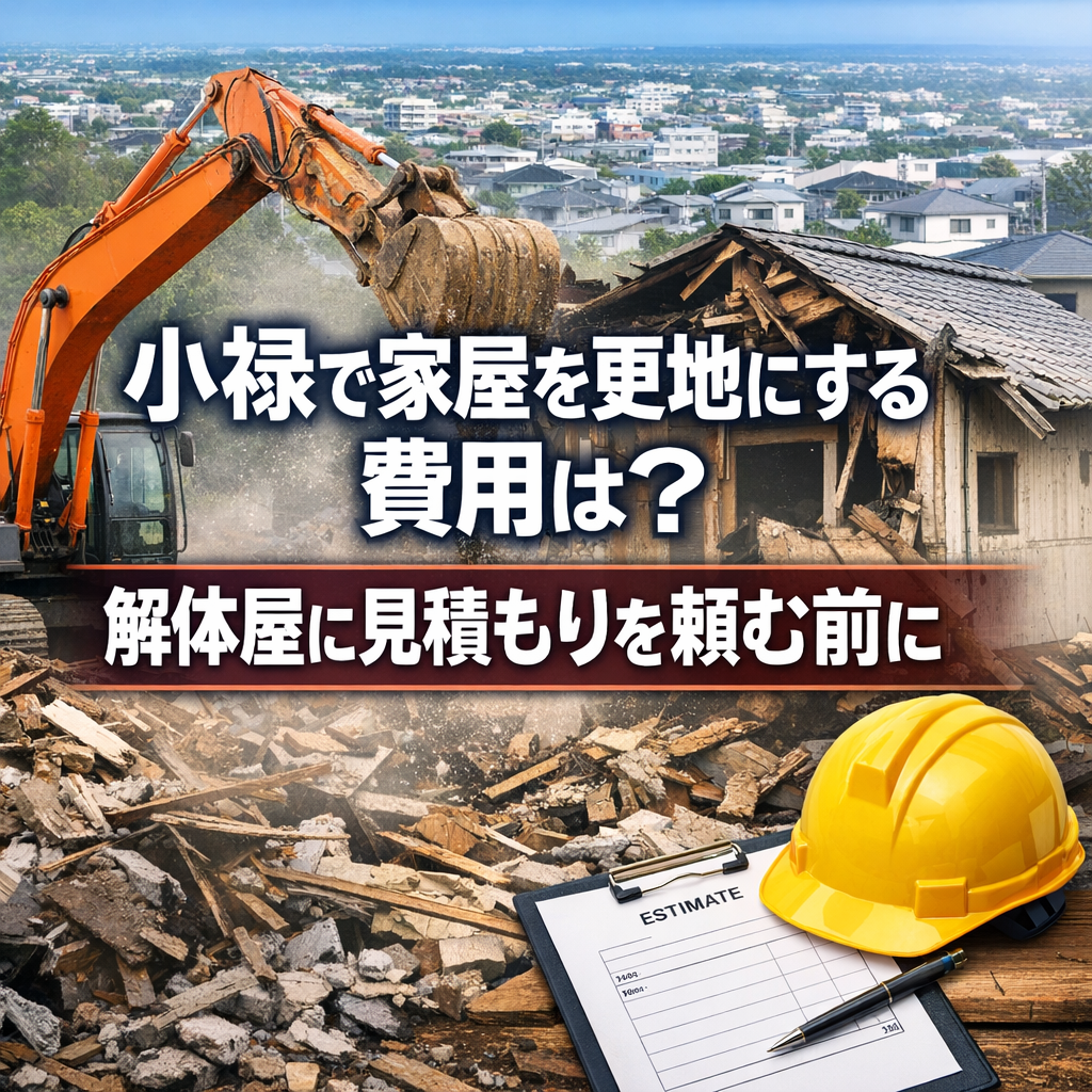 小禄で家屋を更地にする費用は？解体屋に見積もりを頼む前に