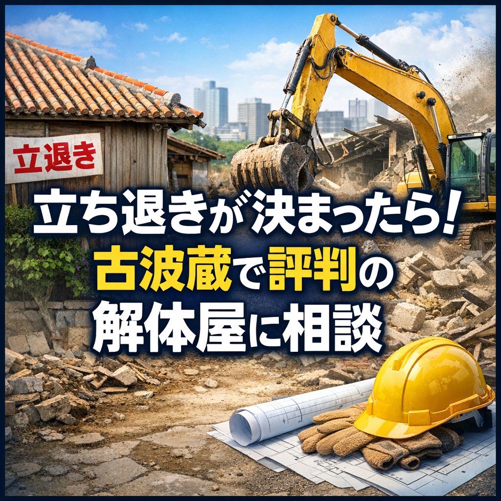 立ち退きが決まったら！古波蔵で評判の解体屋に相談
