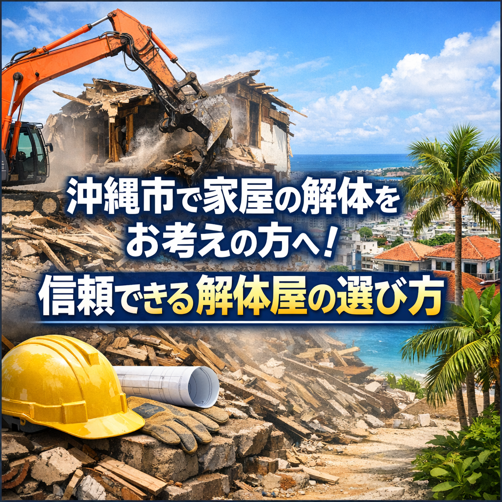 沖縄市で家屋の解体をお考えの方へ！信頼できる解体屋の選び方