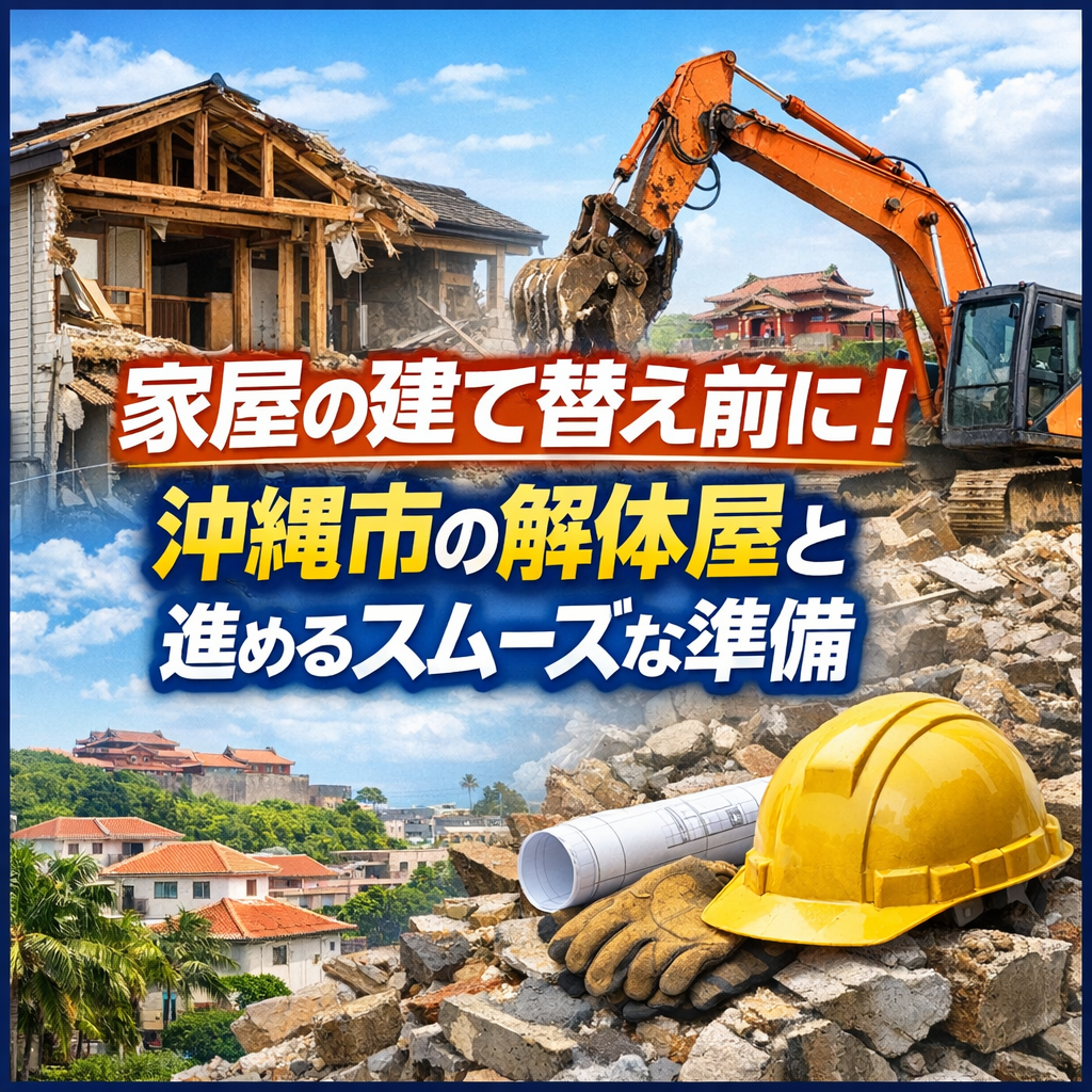 家屋の建て替え前に！沖縄市の解体屋と進めるスムーズな準備