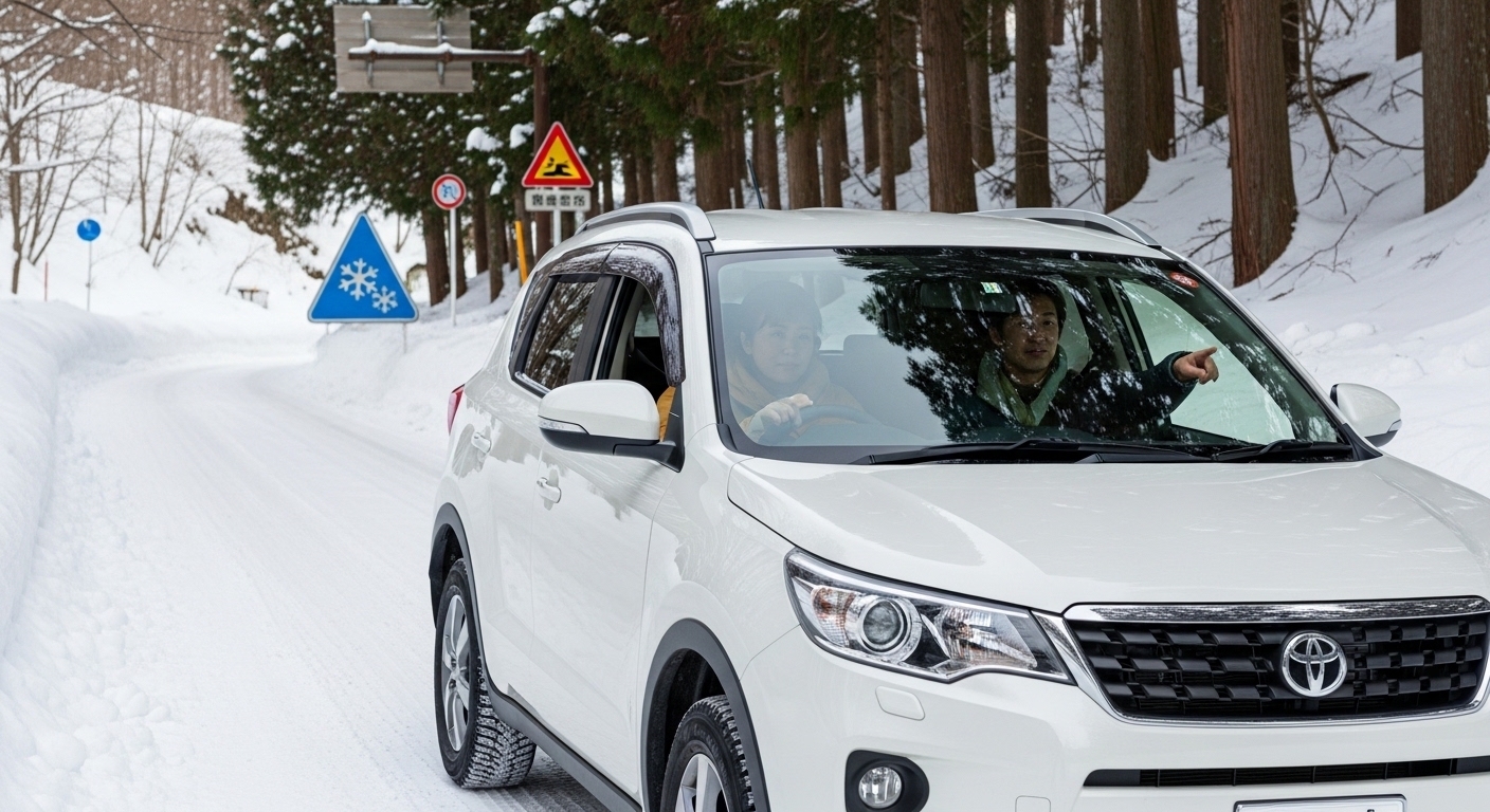  レンタカーで雪道は危険？冬の運転で気をつけること
