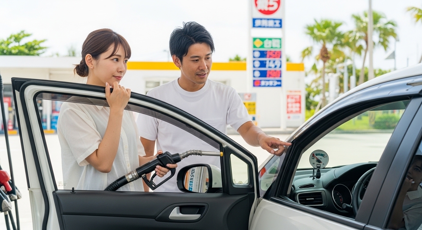 沖縄でマンスリーレンタカーは満タン返し必要？給油ルールとトラブル回避のコツ